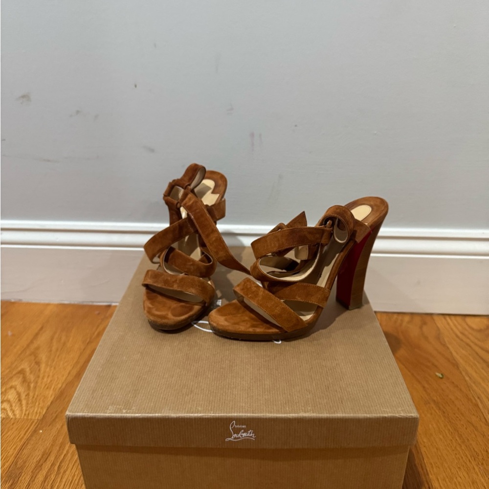 Brown Suede Women's Heels
